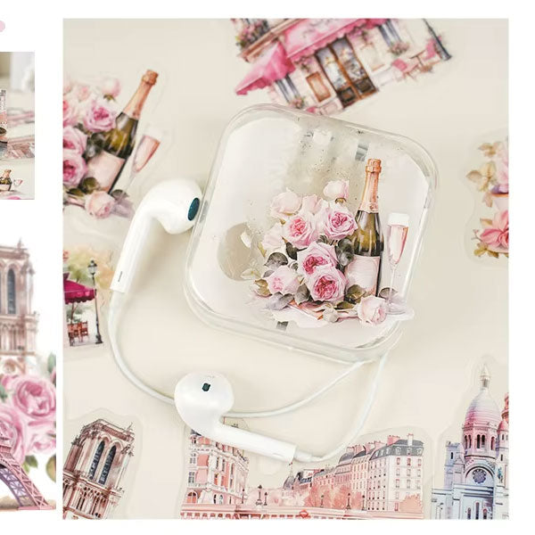 Paris France Theme 'Holiday Journey' Flake Stickers