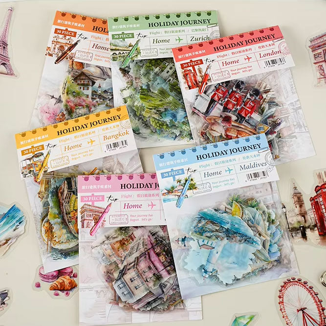 'Holiday Journey' Flake Stickers