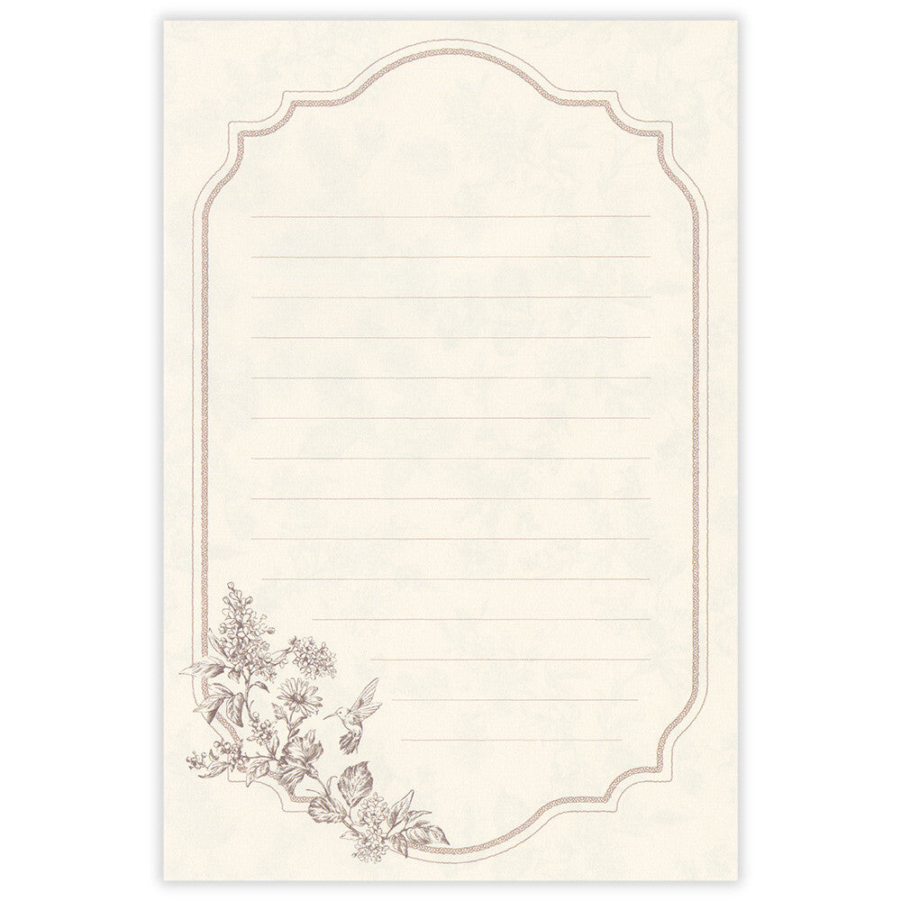 Hummingbird Classic Elegance 'Prier Toiles Et Scenes' Letter Writing Pad