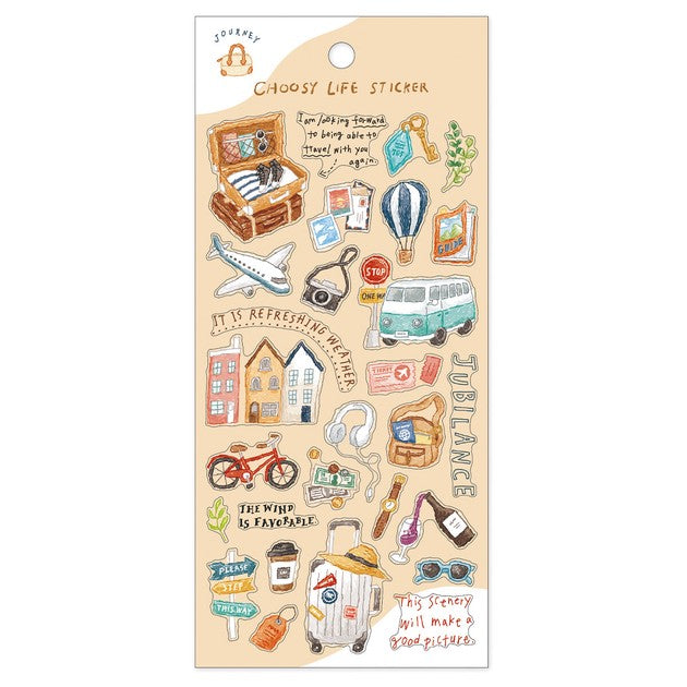Journey Travel 'Choosy Life' Stickers Sheet