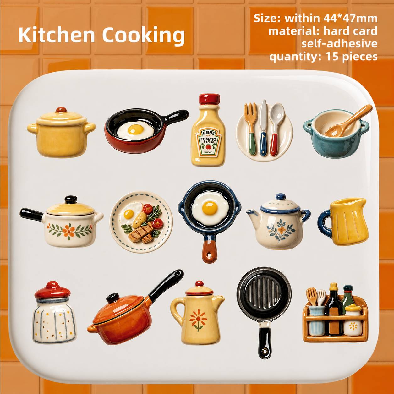 Kitchen Cooking 'Cozy Curiosities' Cardstock Flake Stickers