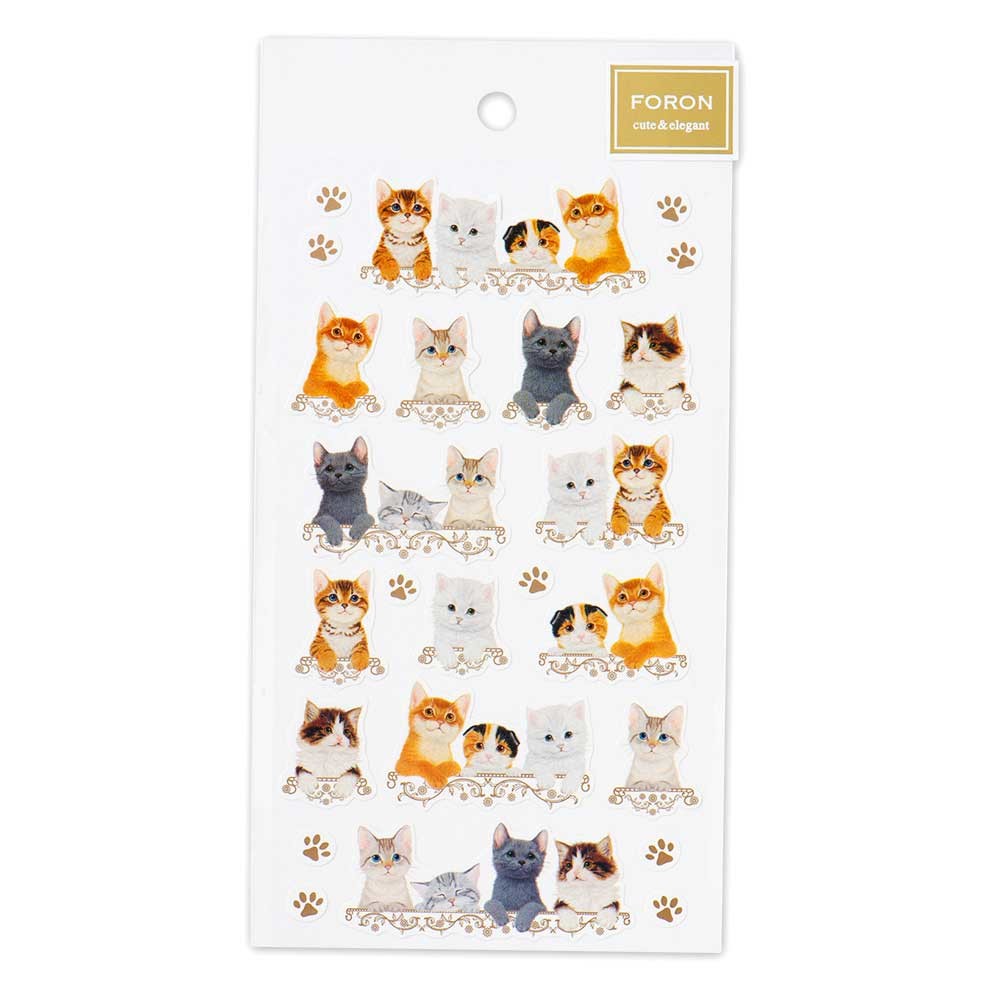 Kittens | 'Foron' Cute & Elegant | Stickers Sheet