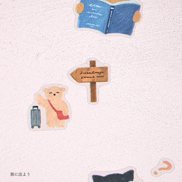 Let's go on a trip 'Mariko Fukuoka' Cozyca Stickers Sheet