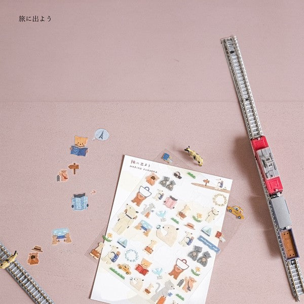 Let's go on a trip 'Mariko Fukuoka' Cozyca Stickers Sheet