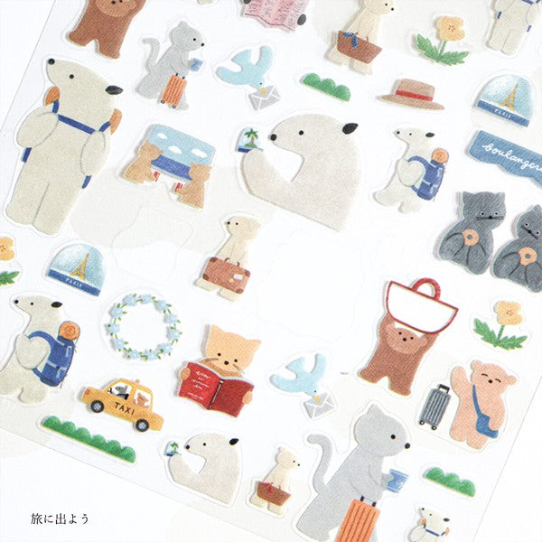 Let's go on a trip 'Mariko Fukuoka' Cozyca Stickers Sheet