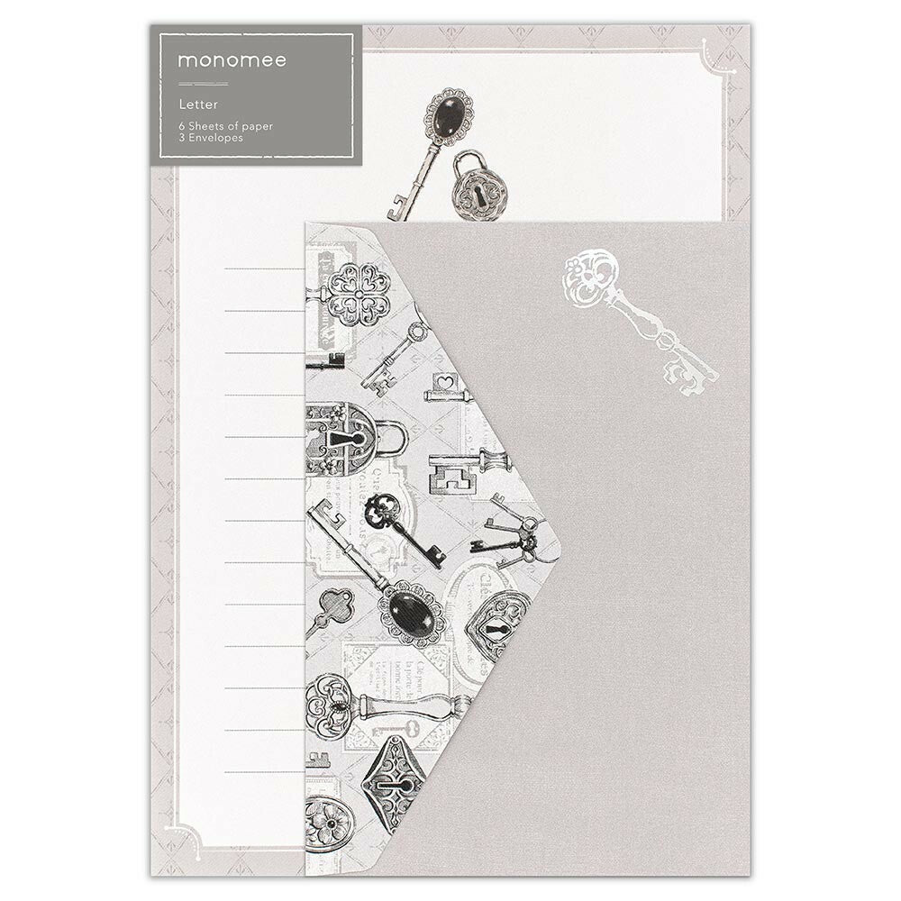 Locket & Key | 'Monomee' Monochrome Letter Writing Set
