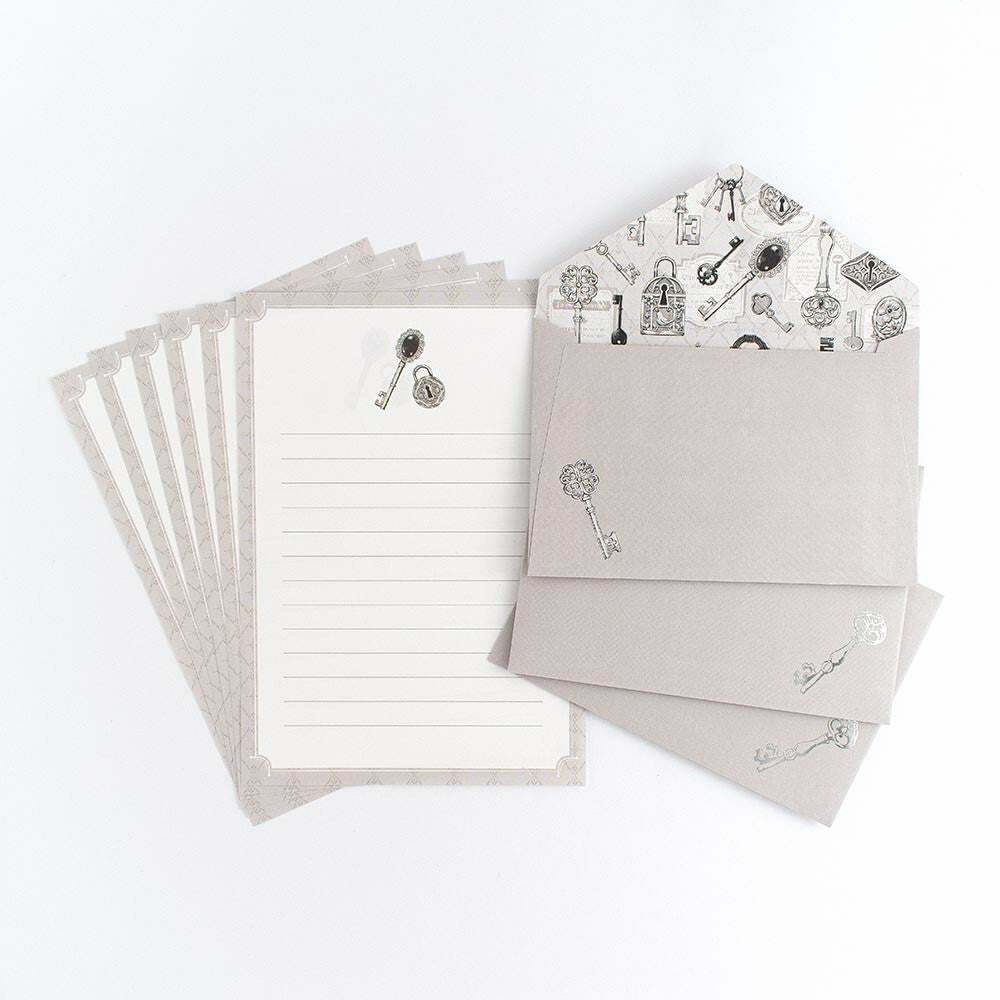 Locket & Key | 'Monomee' Monochrome Letter Writing Set