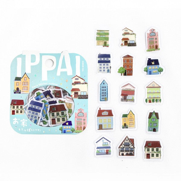 Lots of Houses Ippai Planner Flake Stickers BGM