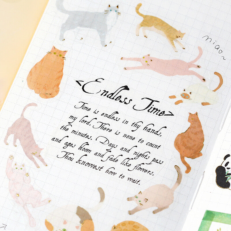 Full Of Cats | Ippai | Planner Flake Stickers | BGM