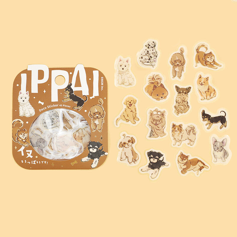 Lots of Dogs | Ippai | Planner Flake Stickers | BGM