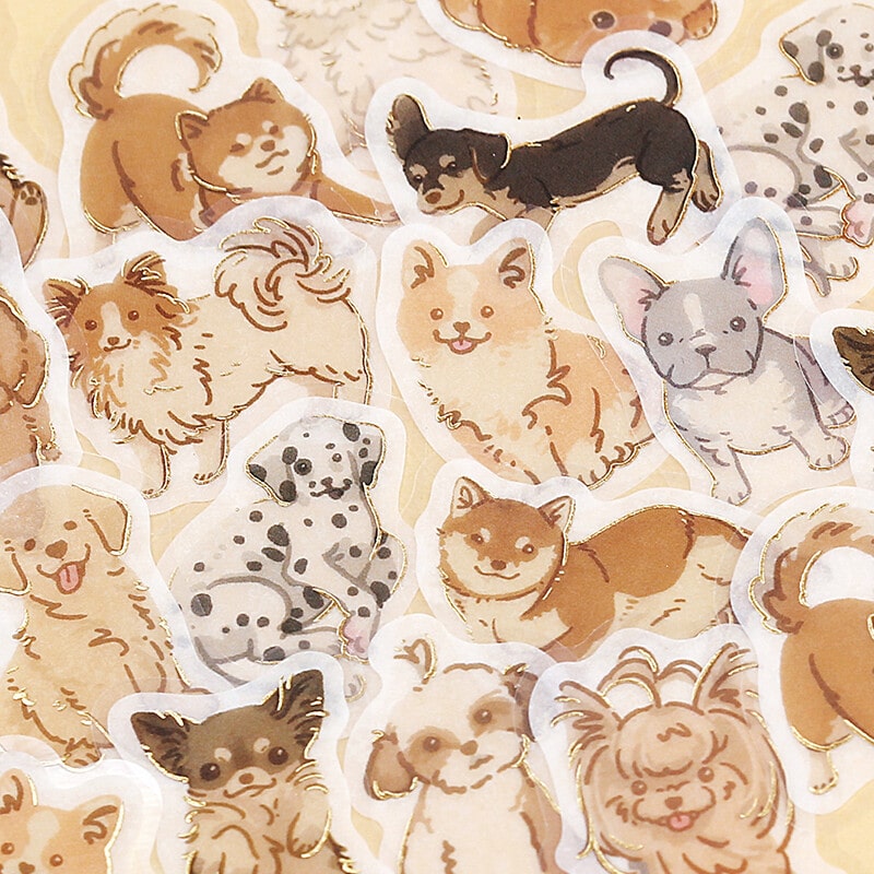 Lots of Dogs | Ippai | Planner Flake Stickers | BGM