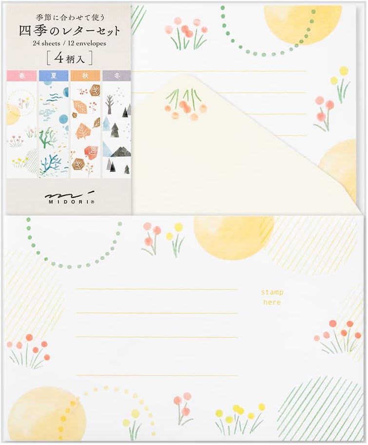 Four Seasons Patterned Letter Writing Set