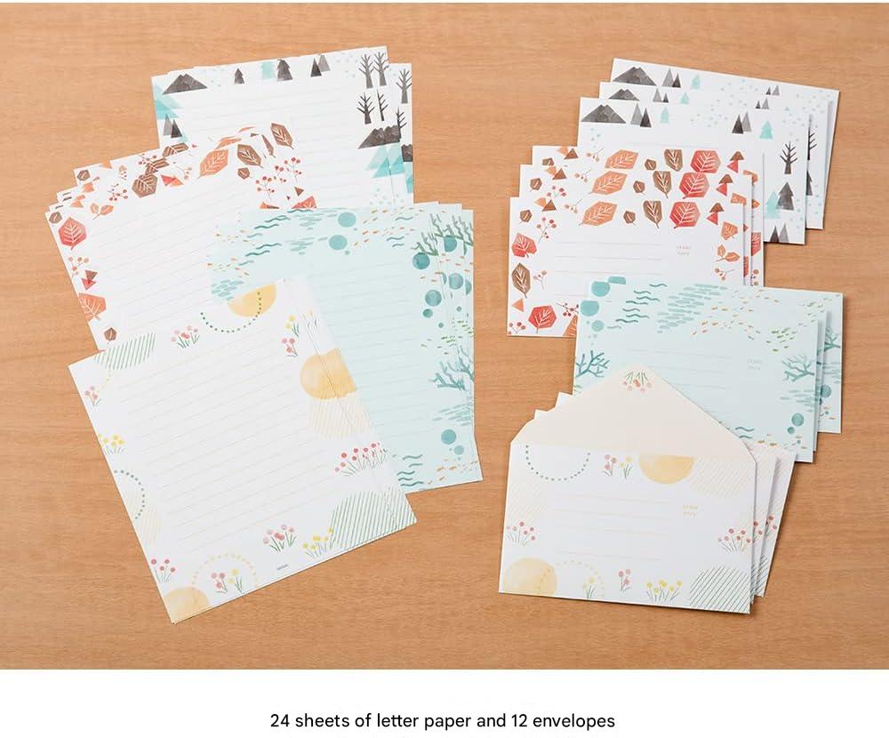 Four Seasons Patterned Letter Writing Set