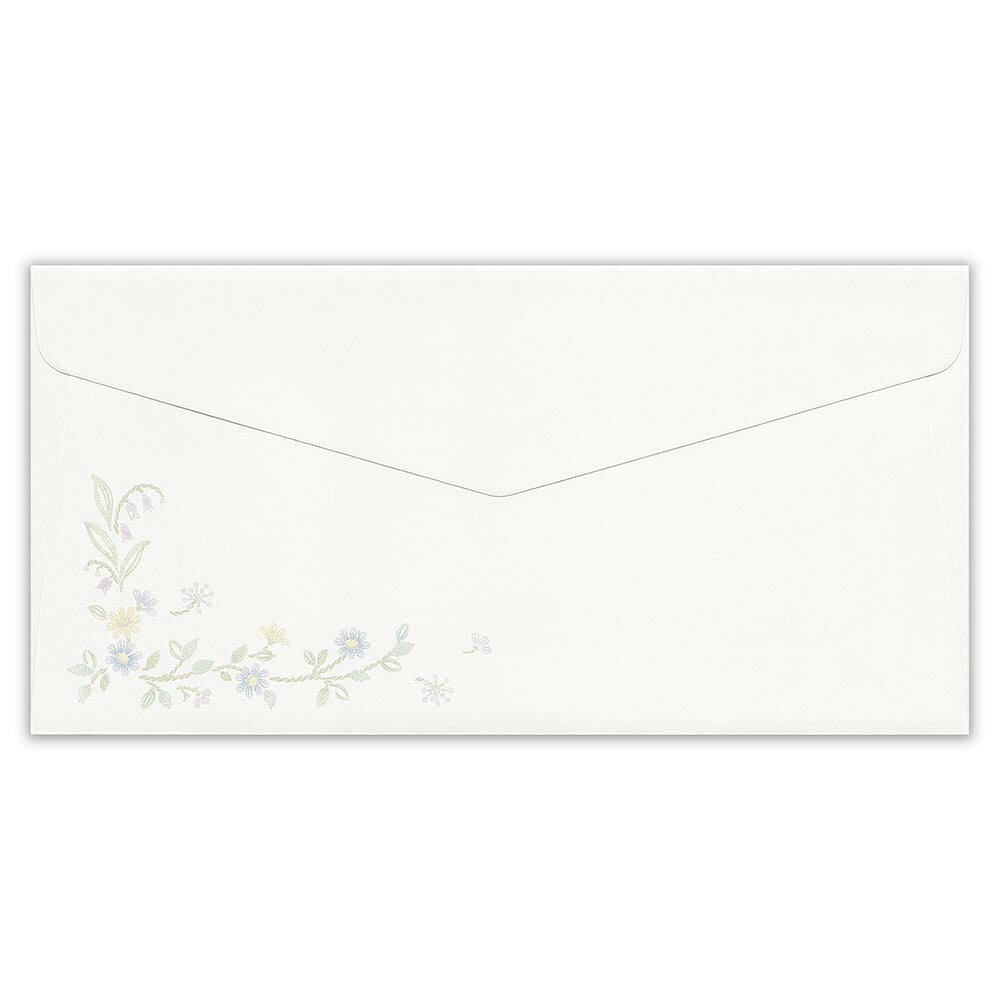 Envelopes (4-pack) Morning Birds 'Prier Broderie' Pearlescent Embossed