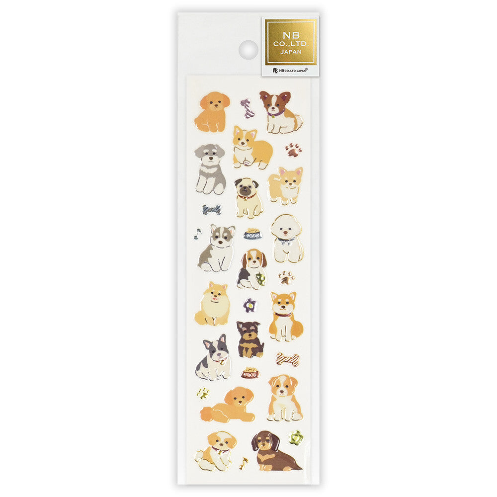 Musical Dogs 3D Raised Embossed Stickers Sheet