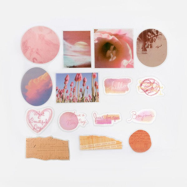 Orange Color Poems | Planner Flake Stickers | BGM