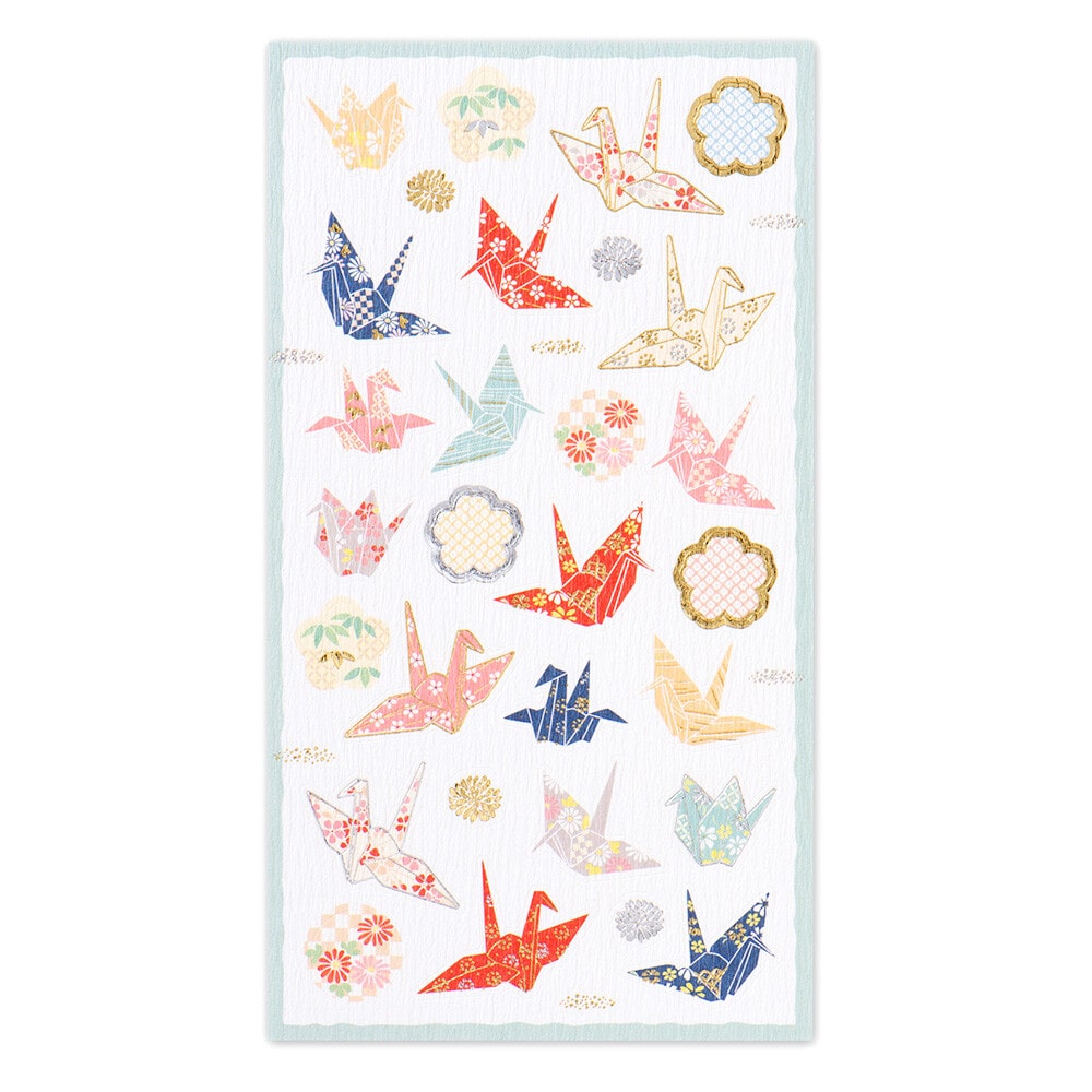 Origami Crane Japanese Decorative Stickers Sheet