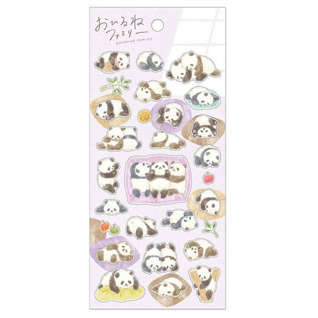 Pandas 'Ohirune Family' Stickers Sheet