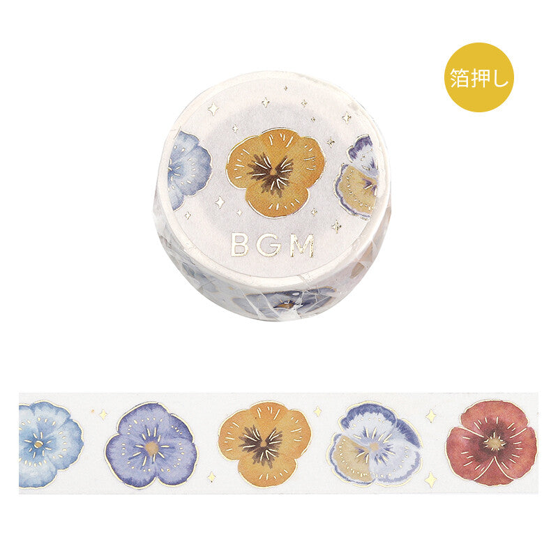 Pansy Flowers Washi Tape | BGM