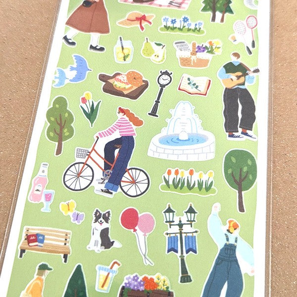 Park Stroll 'Doing Sticker' Stickers Sheet