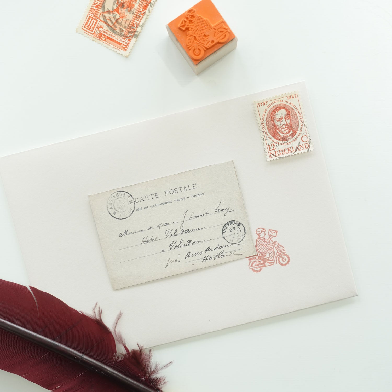 Postman Delivery | A Small World Around Stamps | Kitte No Kobito | Rubber Stamp