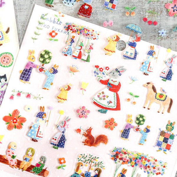 Rabbit Garden 'Aiko Fukawa' Cozyca Stickers Sheet