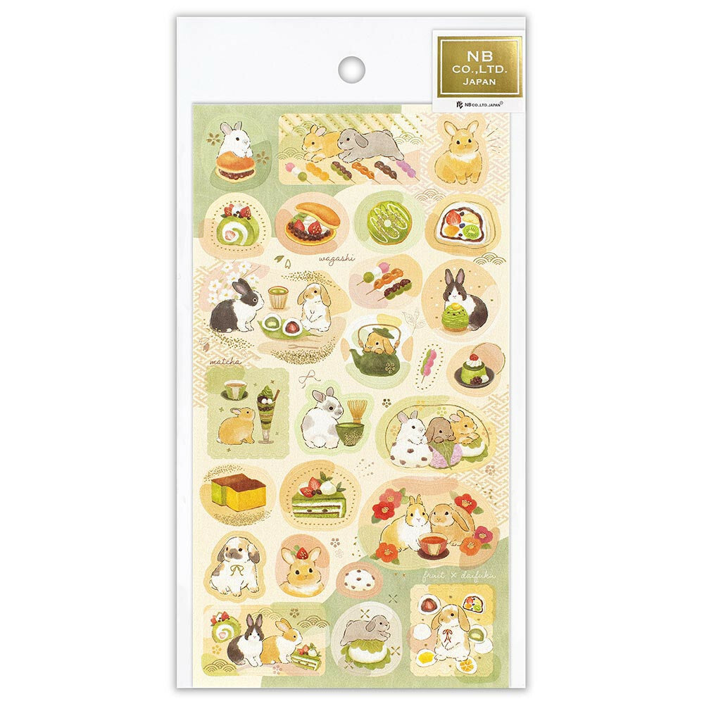 Rabbit Matcha & Japanese Sweets | Stickers Sheet