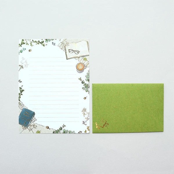 Reading Books Coffee 'Polite Letters' Letter Writing Set