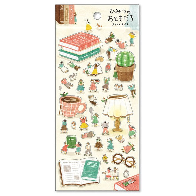 reading books secret friends stickers sheet little people