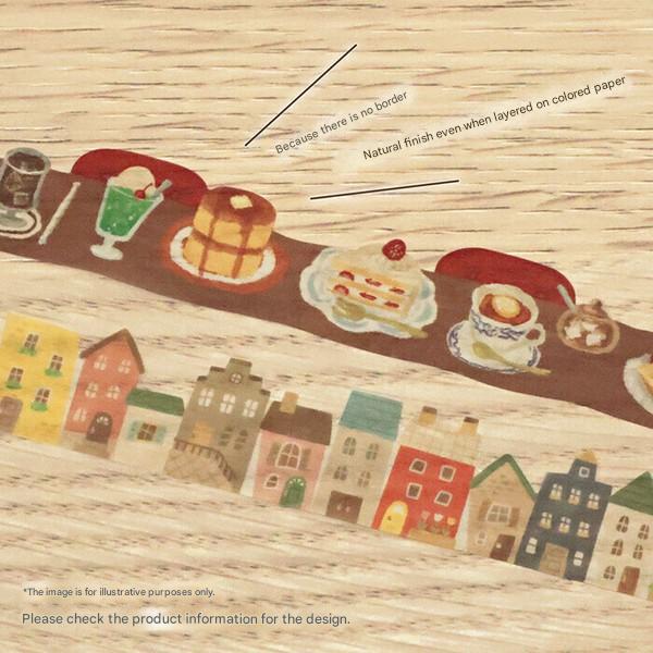 Row Of Houses | Edgeless Die-Cut Clear Washi Tape | Mind Wave