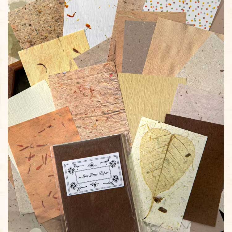 Rustic Tones Assorted Paper Textures 'The Lost Letter' 50 sheets Craft Paper Pack