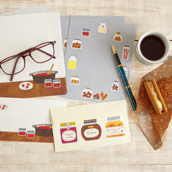 Seasonal Jam Jar 'Mariko Fukuoka' Letter Writing Set
