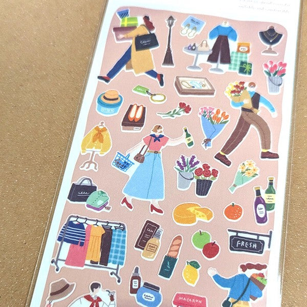 Shopping Market 'Doing Sticker' Stickers Sheet