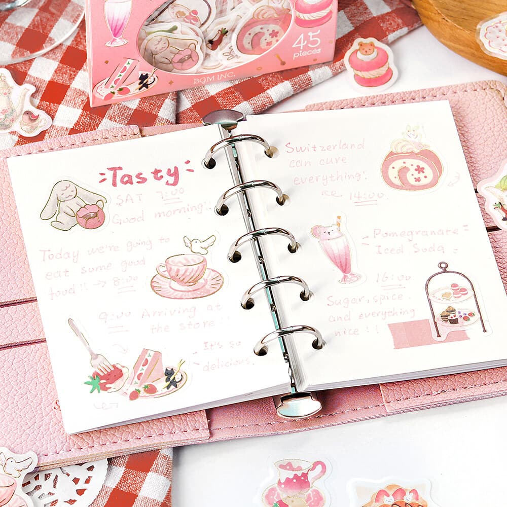 So Yummy! - Pink | Afternoon Tea | Planner Flake Stickers | BGM