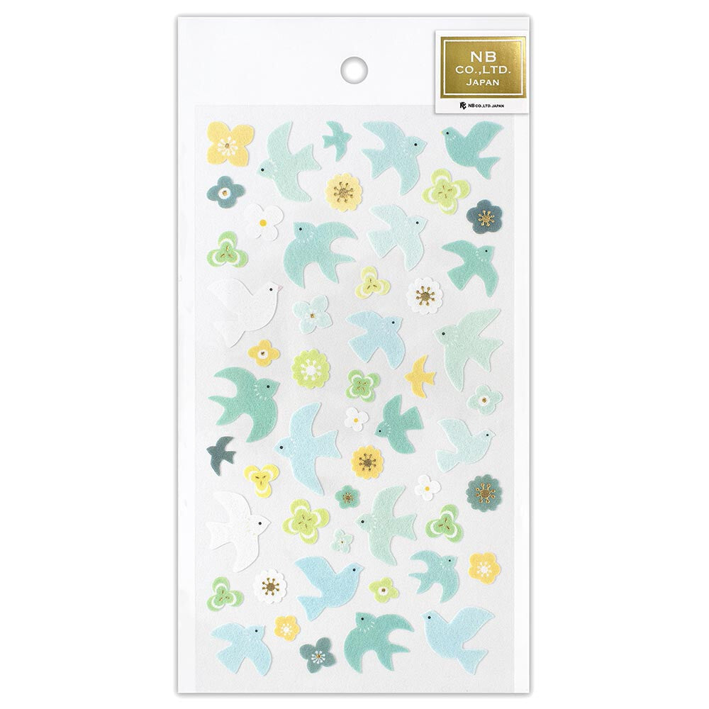 Soaring Blue Bird Non-Woven Cloth Stickers