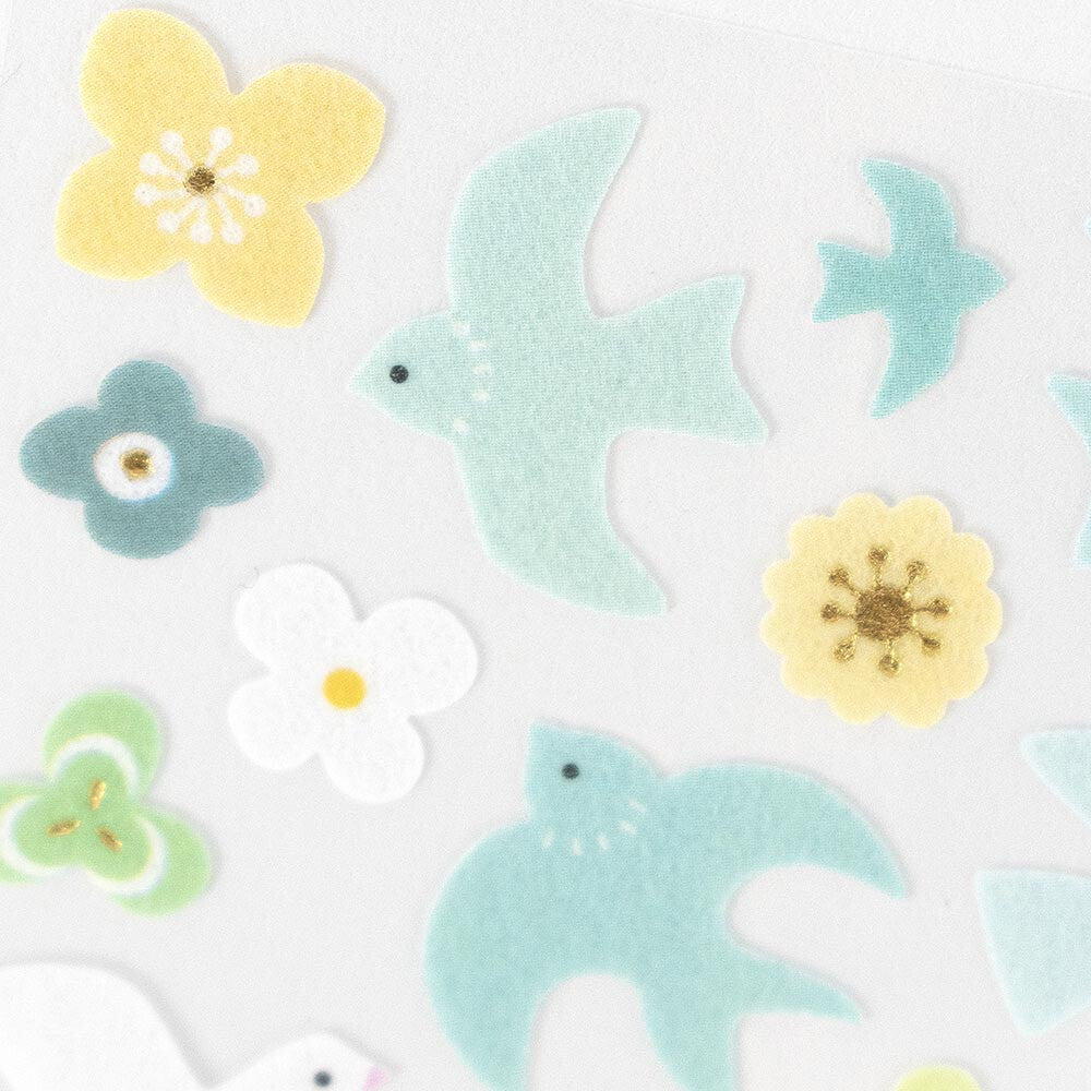 Soaring Blue Bird Non-Woven Cloth Stickers