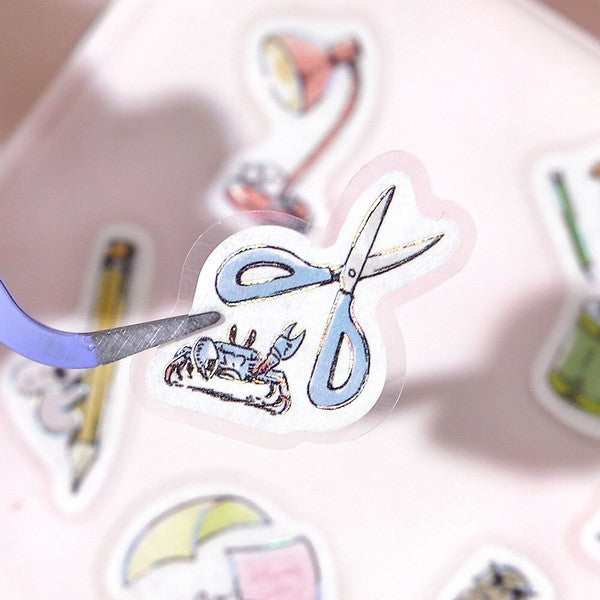 Stationery Mini Animals Planner Flake Stickers BGM