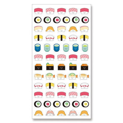 Sushi Faces Nippon Seal Stickers Sheet