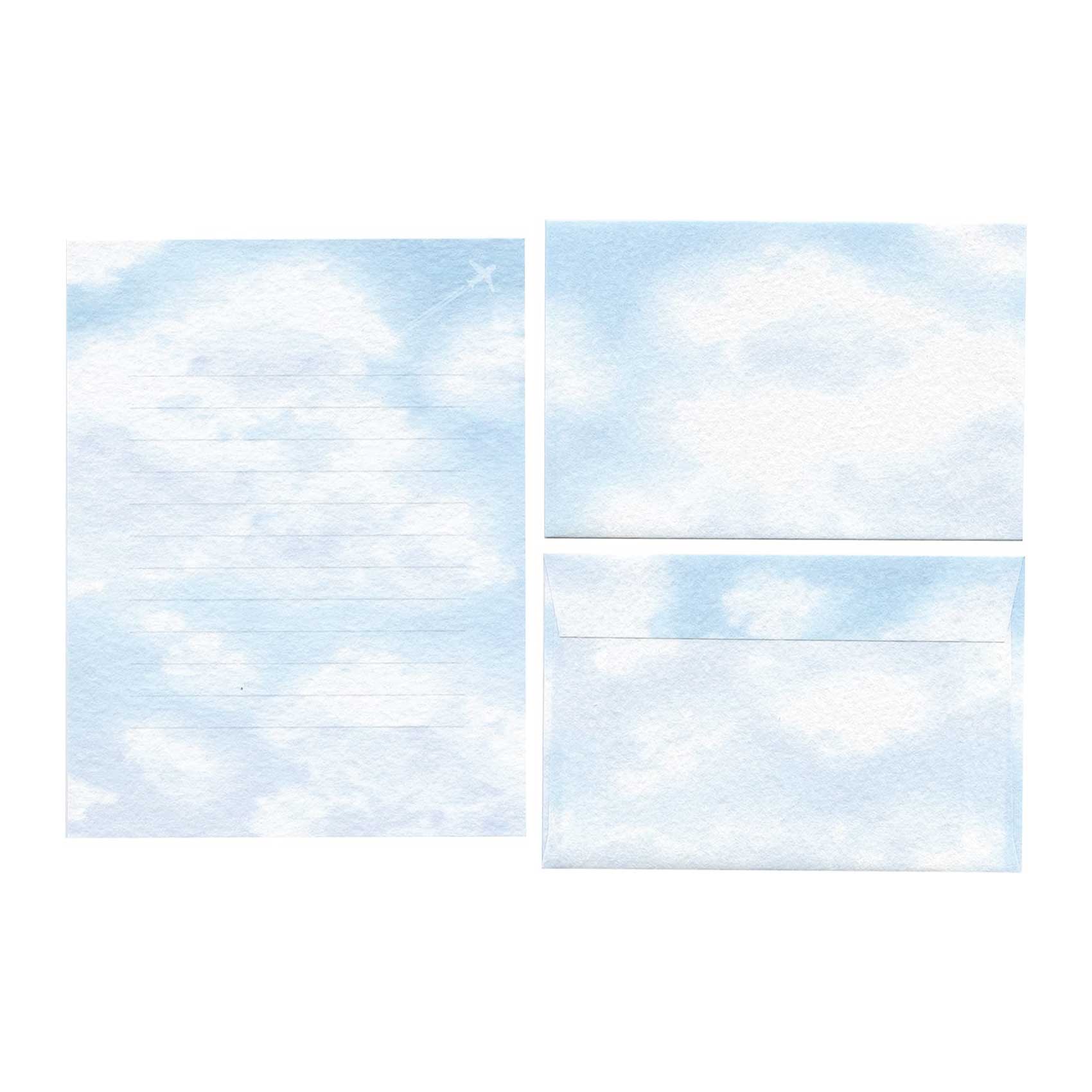 clouds blue sky letter writing set australia