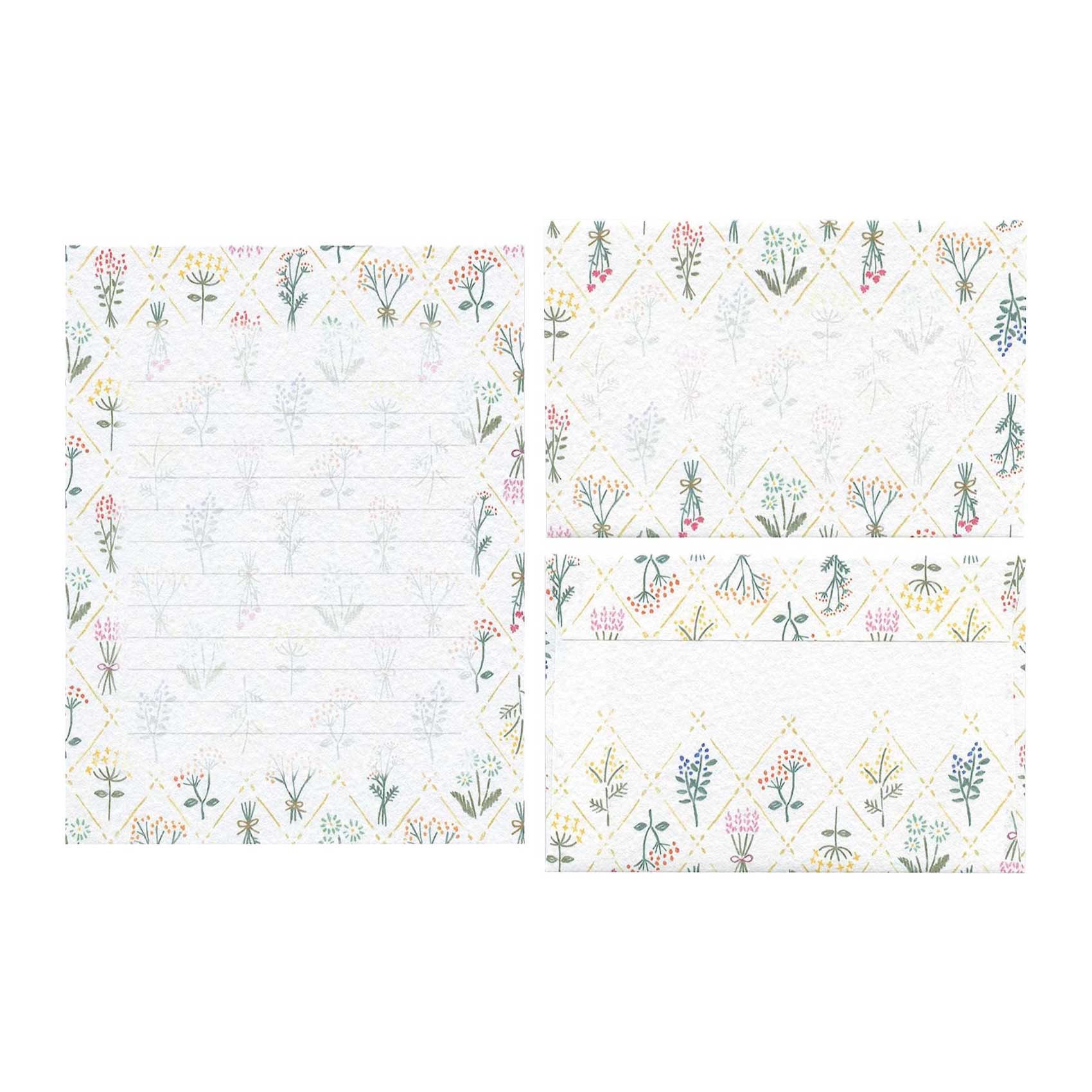 flower bouquet pattern letter writing set australia patchwork pattern