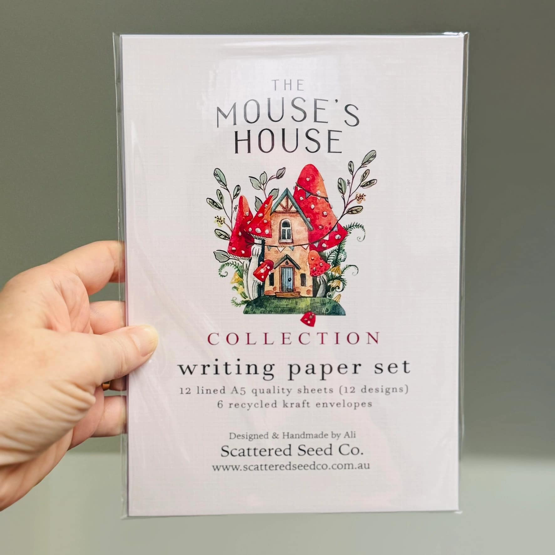 The Mouse's House Mushroom Fairy Garden Letter Writing Set australia