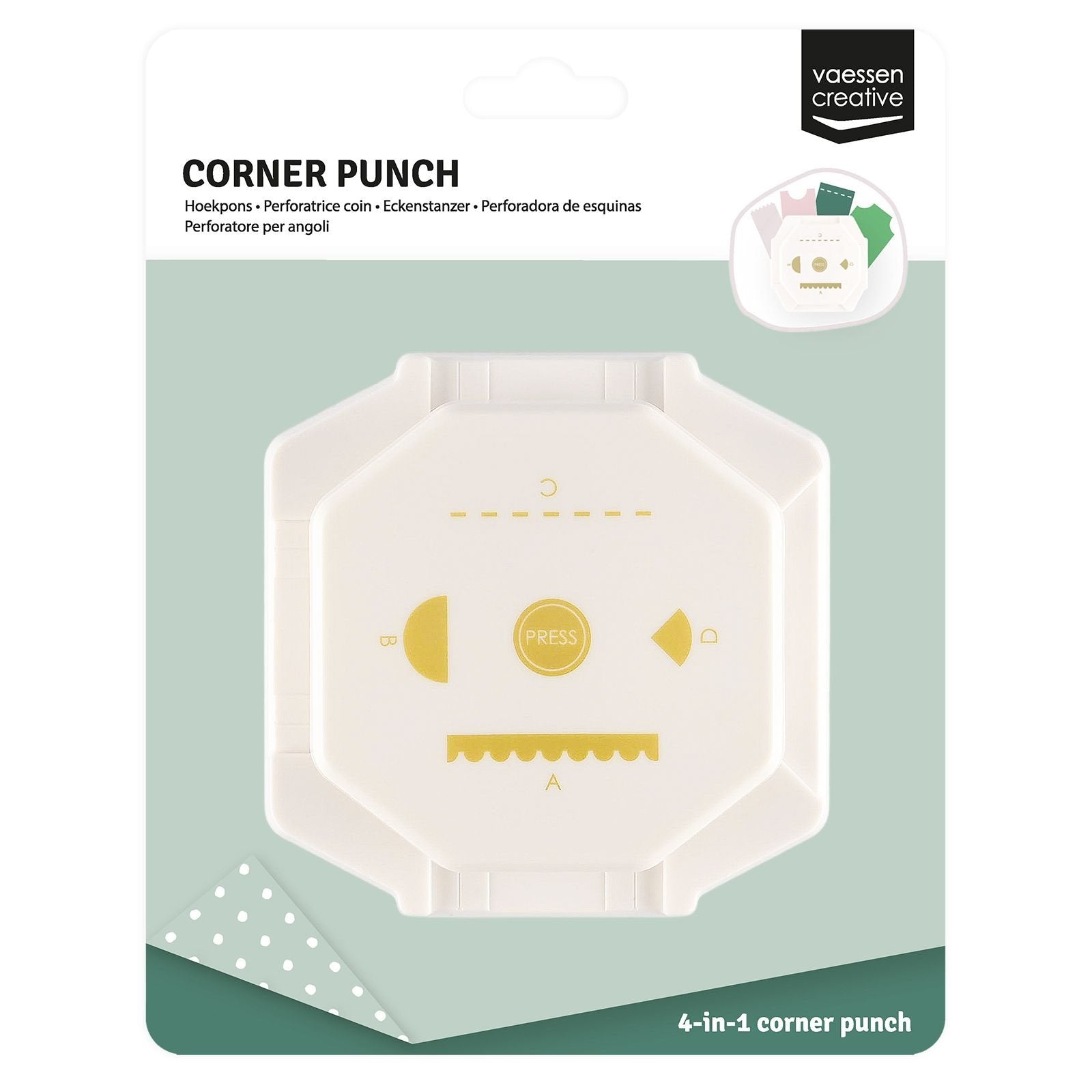 Tickets 4-in-1 Corner Craft Punch Tool Vaessen Creative