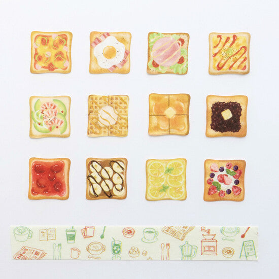 Toast & Breakfast Bande Washi Tape Masking Roll Stickers