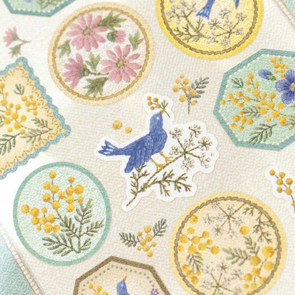 Wattle & Blue Bird 'Lucky Charm Fleurs et Chance' Stickers Sheet