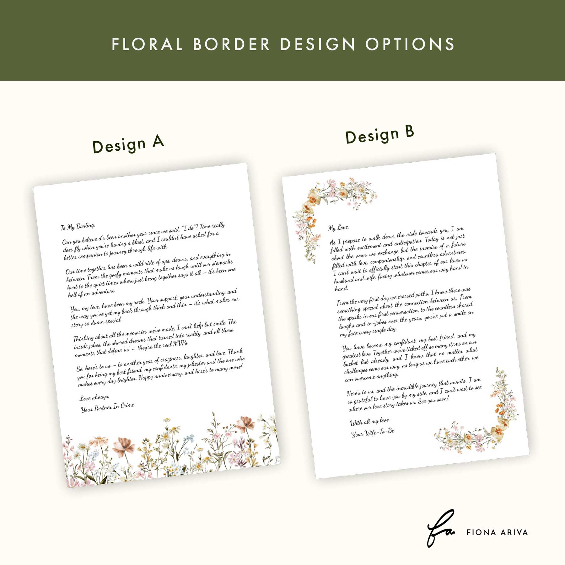 calligraphy letter writing service with wax seal fiona ariva australia