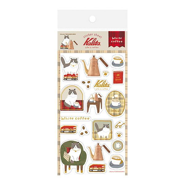 White Coffee Kalita x Furukawa Paper Works Stickers Sheet