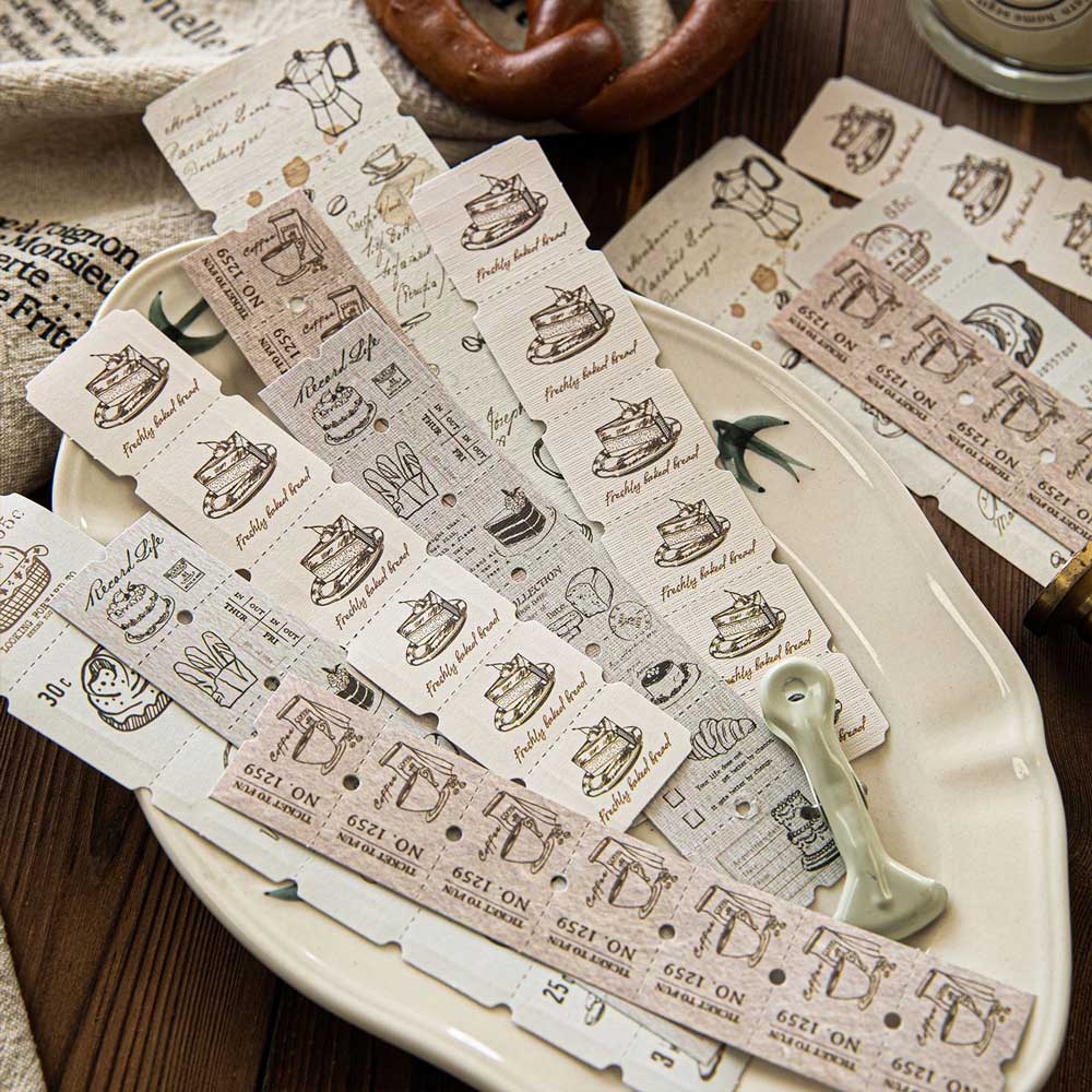 Baking Time Perforated Ticket 'Bill Favourites' Flake Stickers