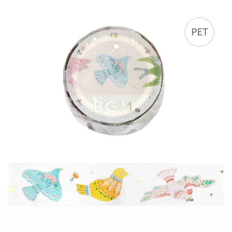 Bird Embroidery Clear Washi Tape | BGM
