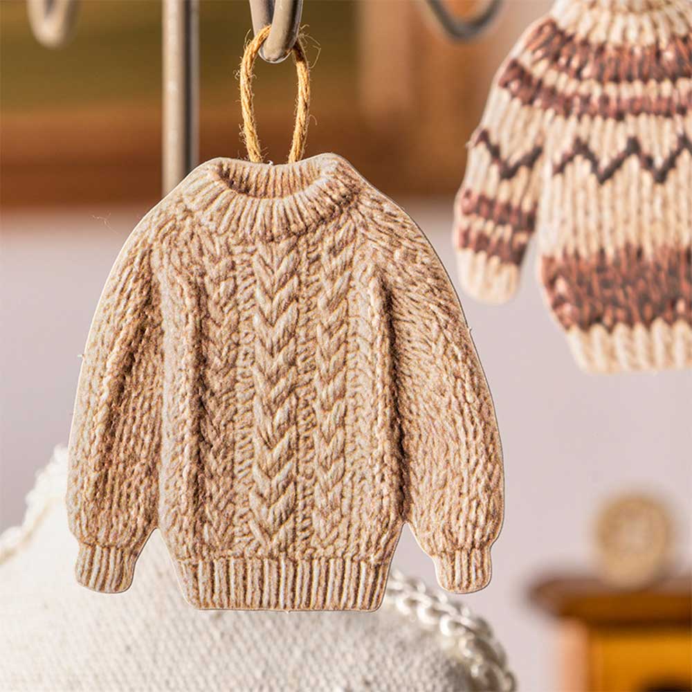 sweater 'Warm Little Things' Embroidery Style Paper Flake Stickers