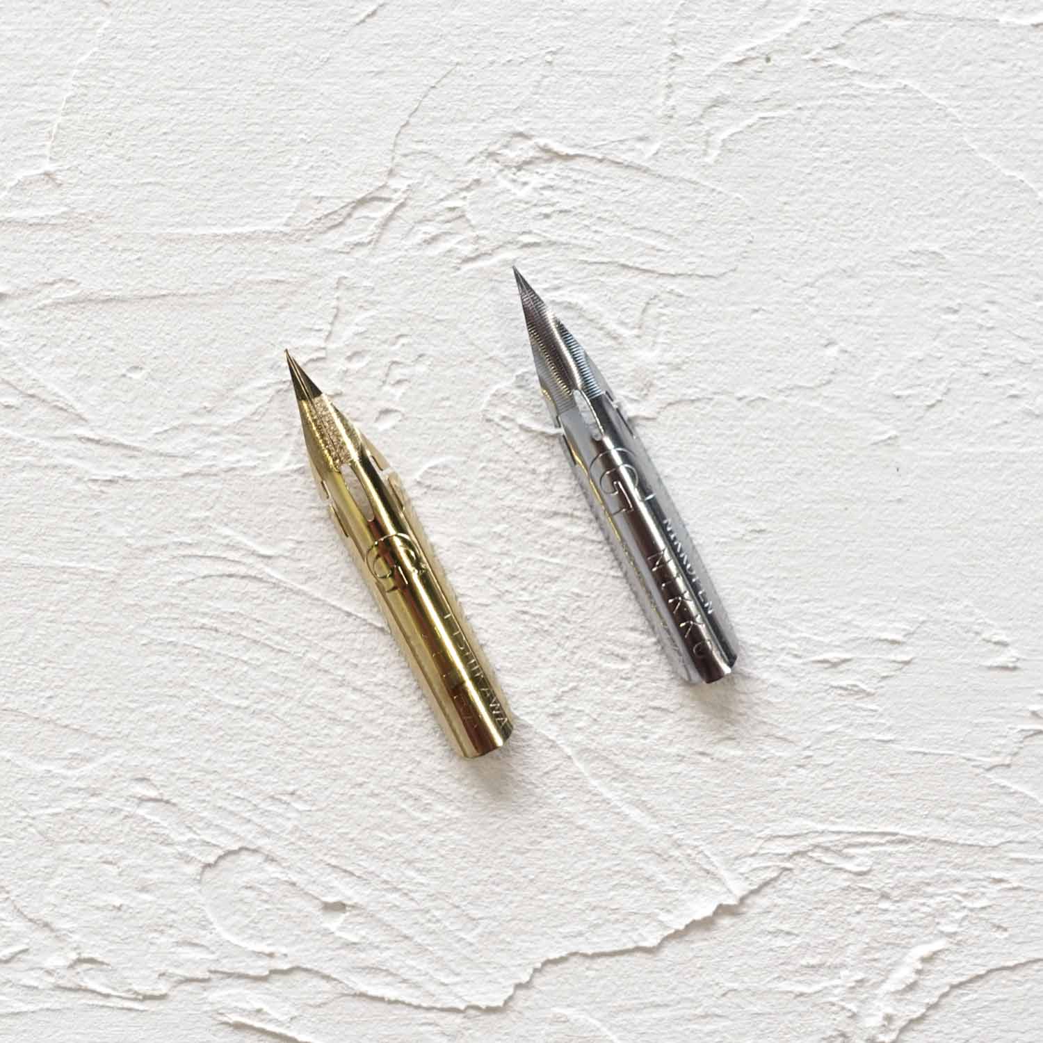 Beginner Calligraphy Nibs Sampler 2-pack Nikko G Zebra G Gold Titanium